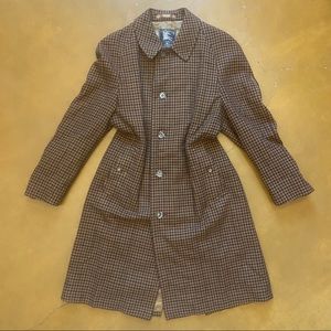 Vintage Burberry Houndstooth Trench Coat